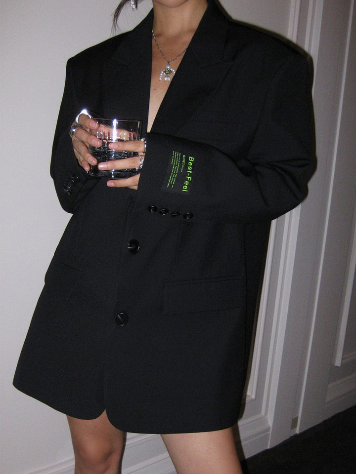 Oversized damesblazer met twee knopen, elegant - Lorelei