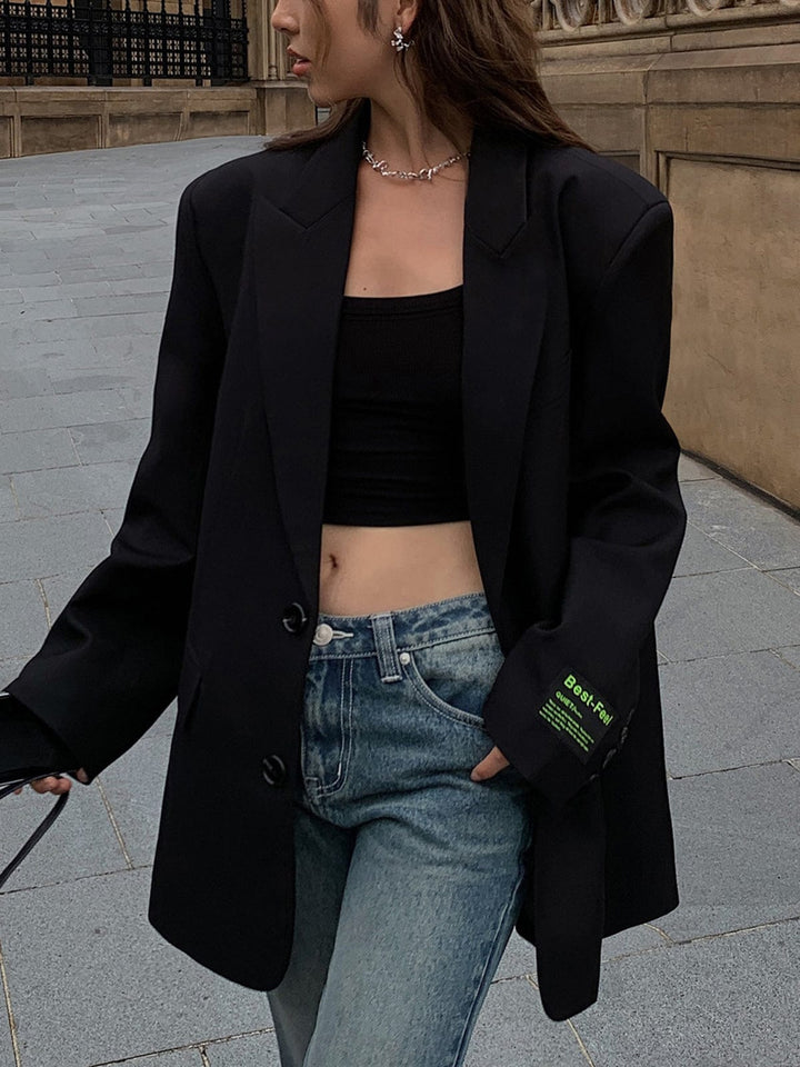 Oversized damesblazer met twee knopen, elegant - Lorelei