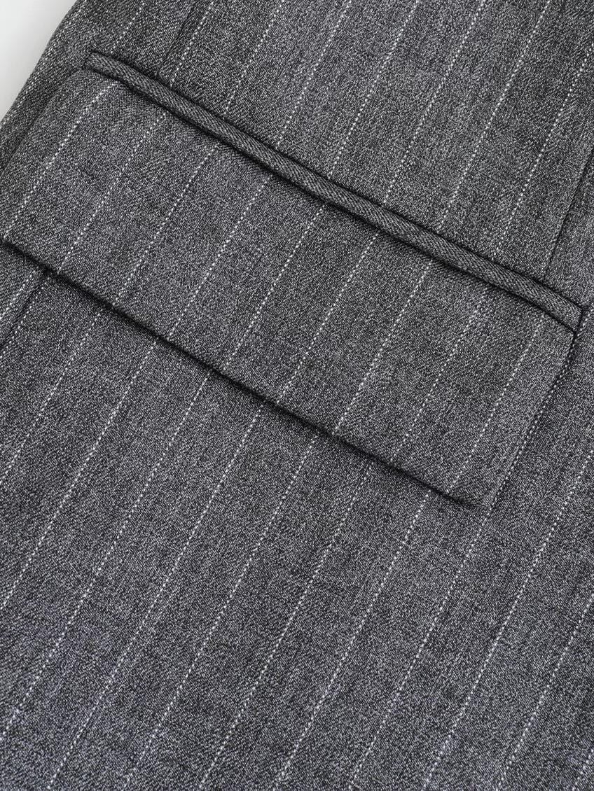 Oversized grijze damesblazer met twee knopen - Jana