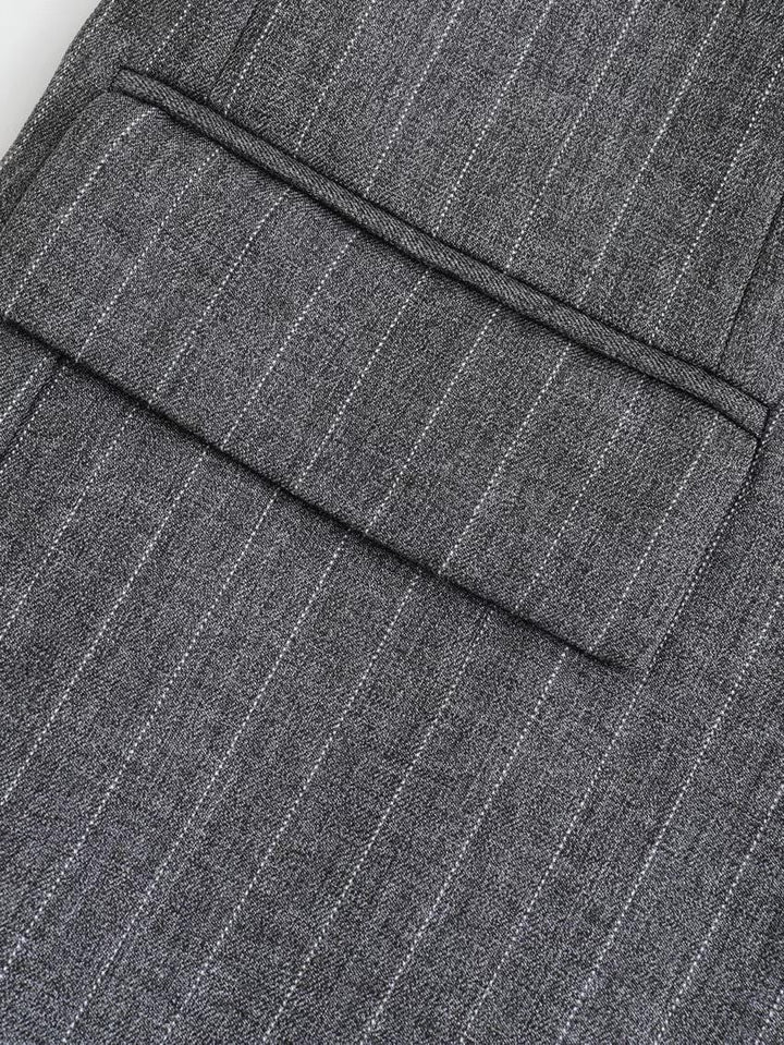 Oversized grijze damesblazer met twee knopen - Jana