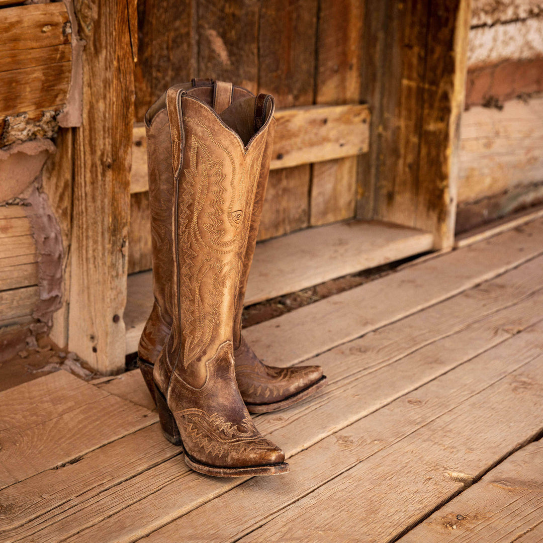 Hoge cowboylaarzen voor dames met borduursels - Annelie