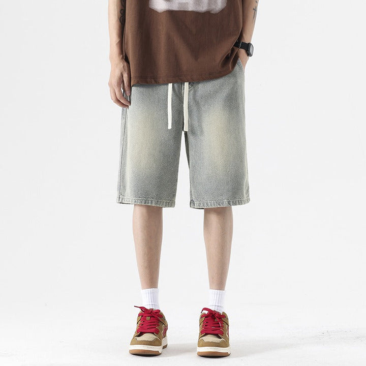 Herenhorts van gewassen denim met baggy stijl - Matias