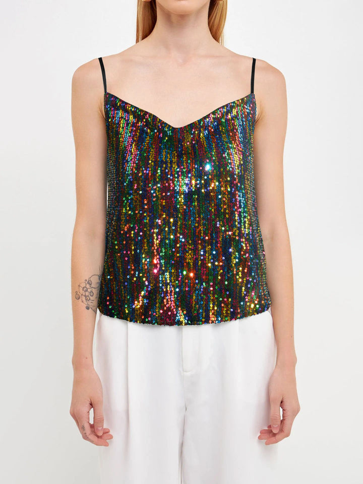 Damestop met lichtgevende pailletten - Nerya