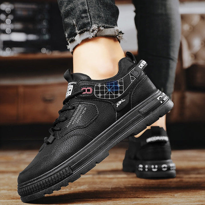 Stoffen enkellaarsjes heren technische structuur - Haldorik