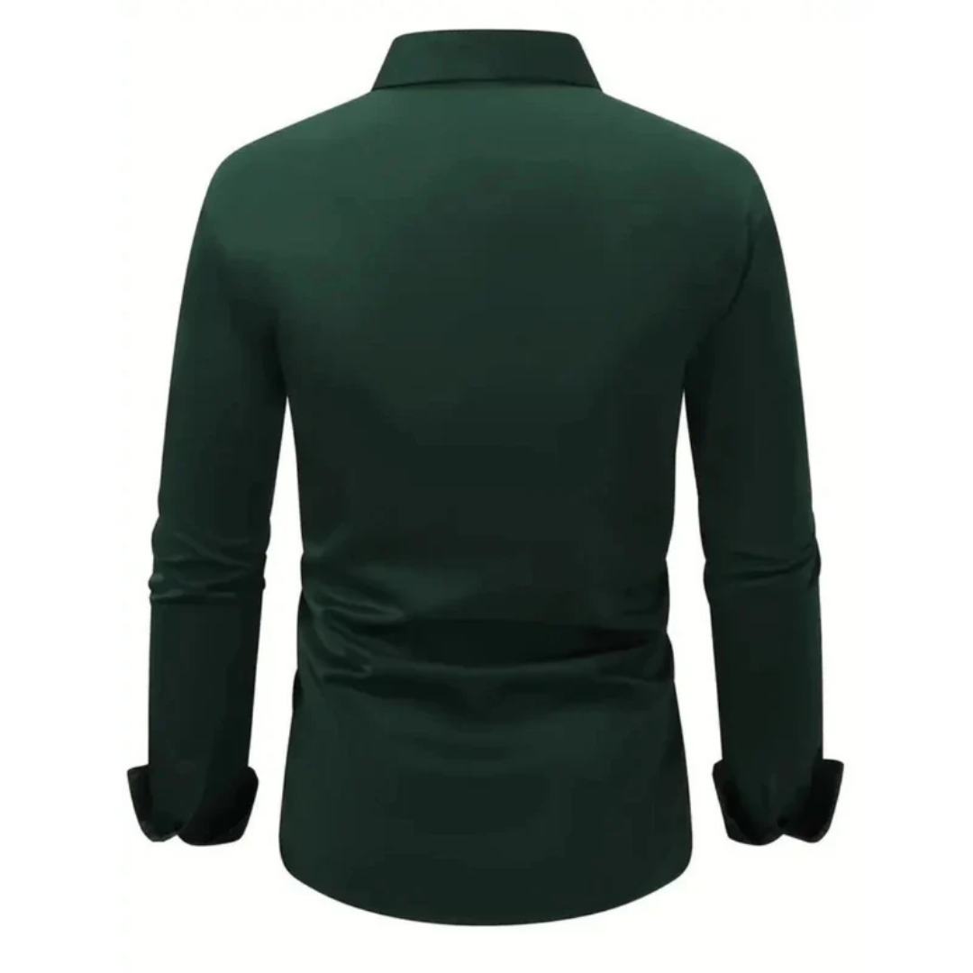 Herenoverhemd met lange mouwen, slim fit en klassieke kraag - Heinrich