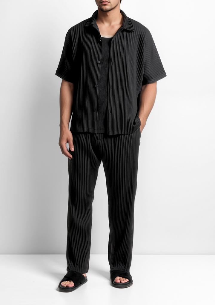 Casual herenset met overhemd en rechte broek - Emile