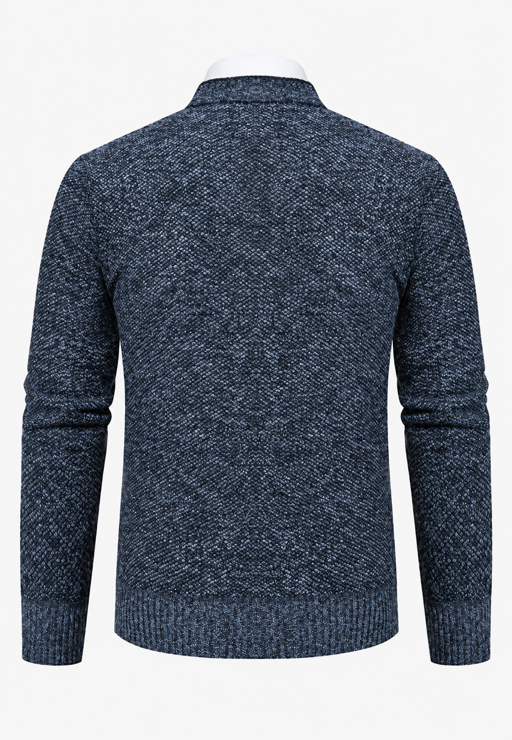 Cardigan heren met knopen, V-hals en textuurbreisel met zakken - Levan