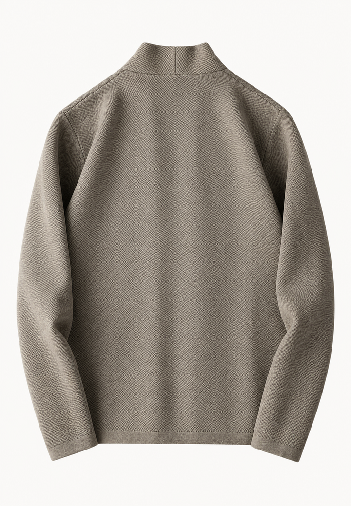 Elegante gebreide cardigan met knopen en sjaalkraag - Salvatore