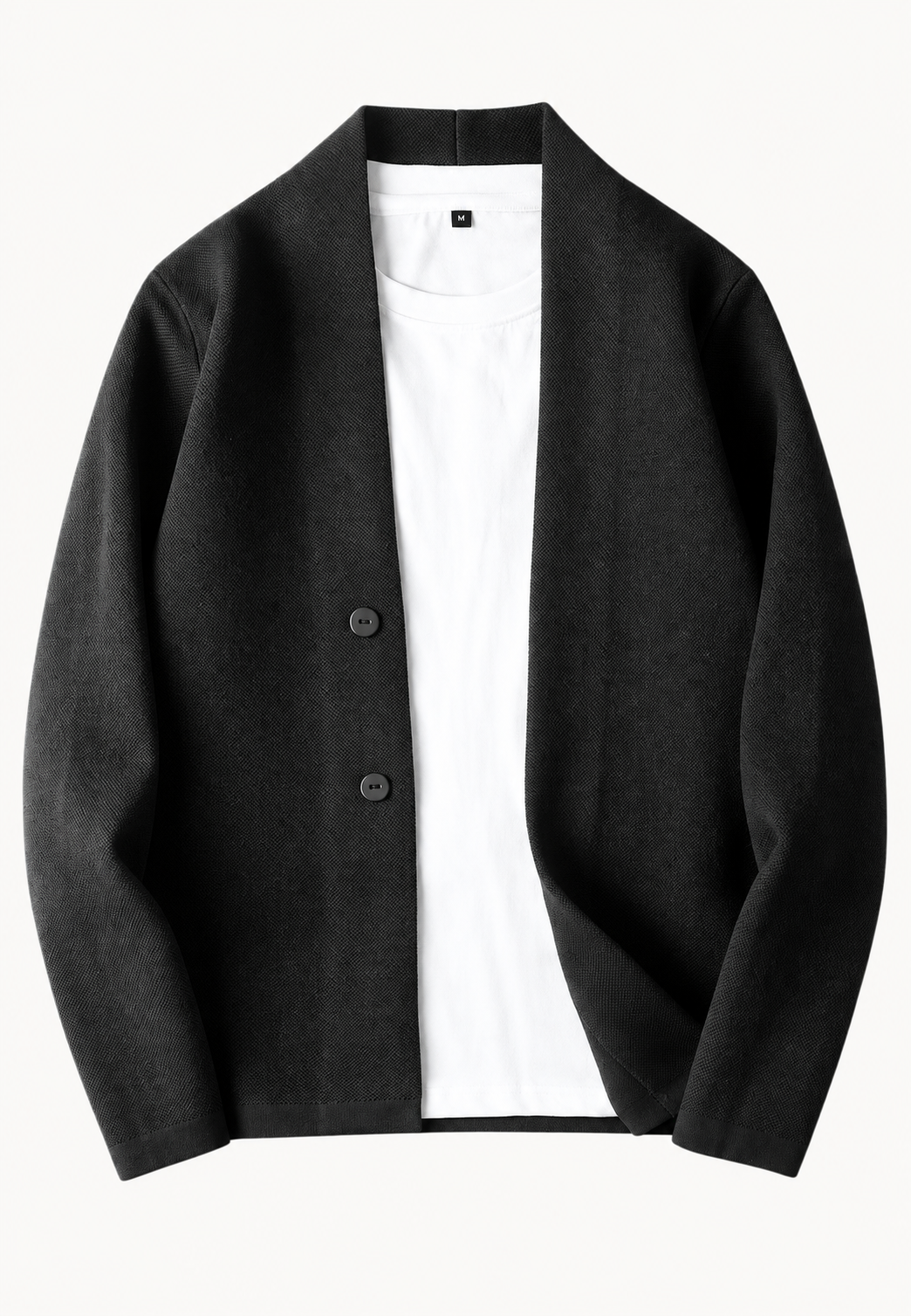 Elegante gebreide cardigan met knopen en sjaalkraag - Salvatore