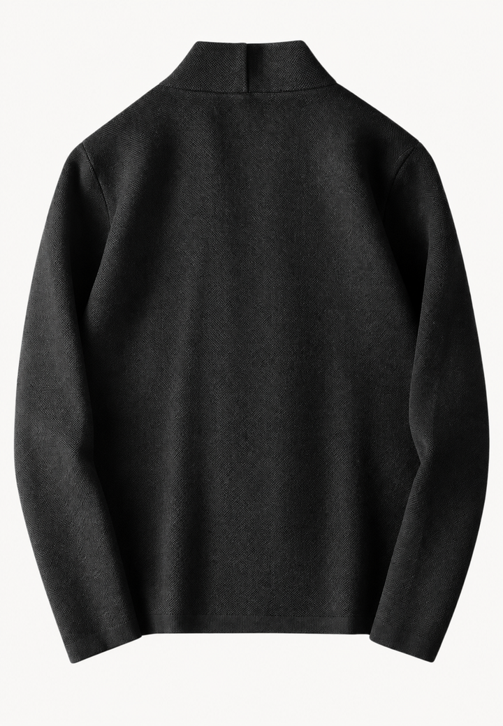 Elegante gebreide cardigan met knopen en sjaalkraag - Salvatore