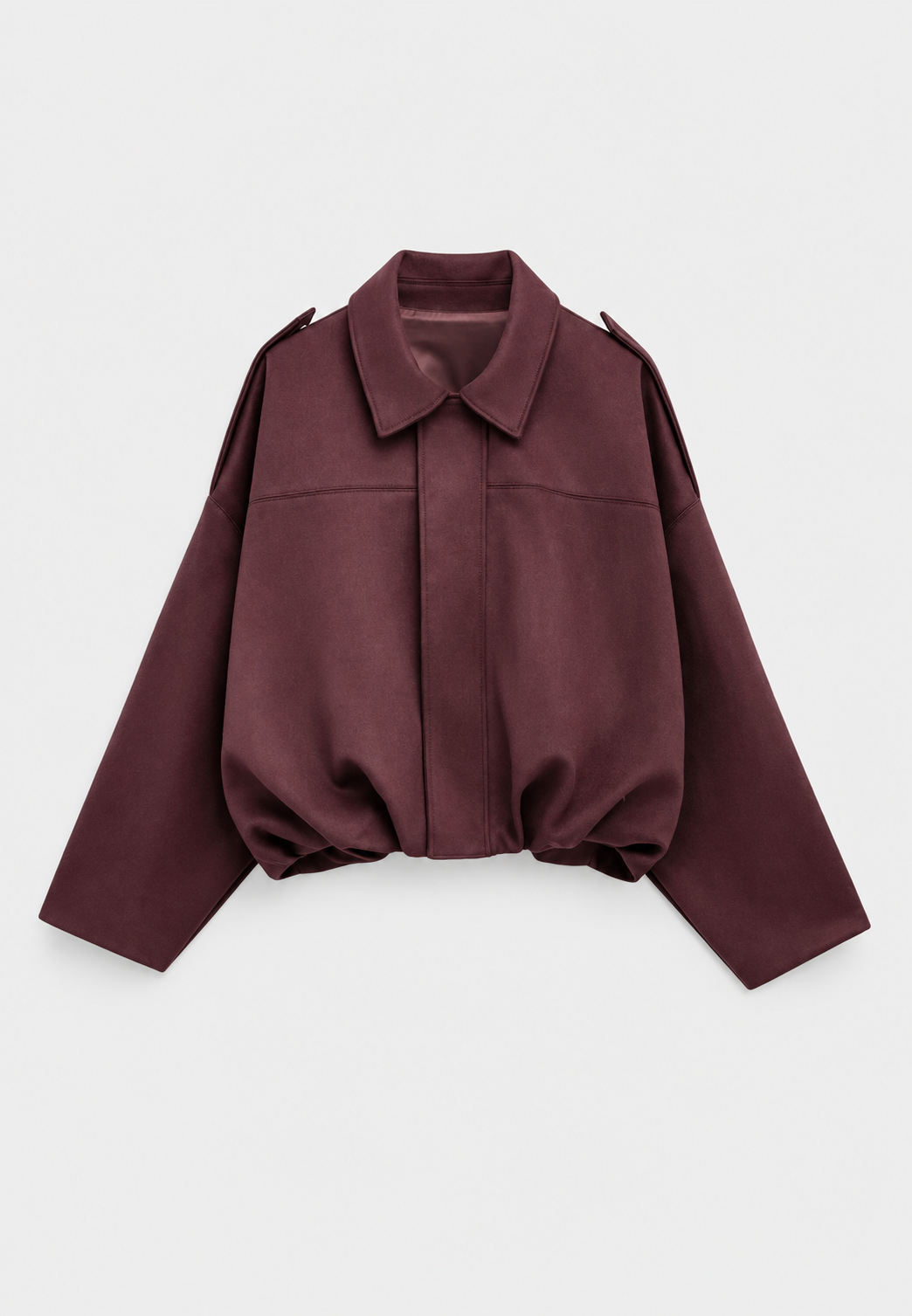 Kort damesjack met suède-look en overhemdkraag - Azucena