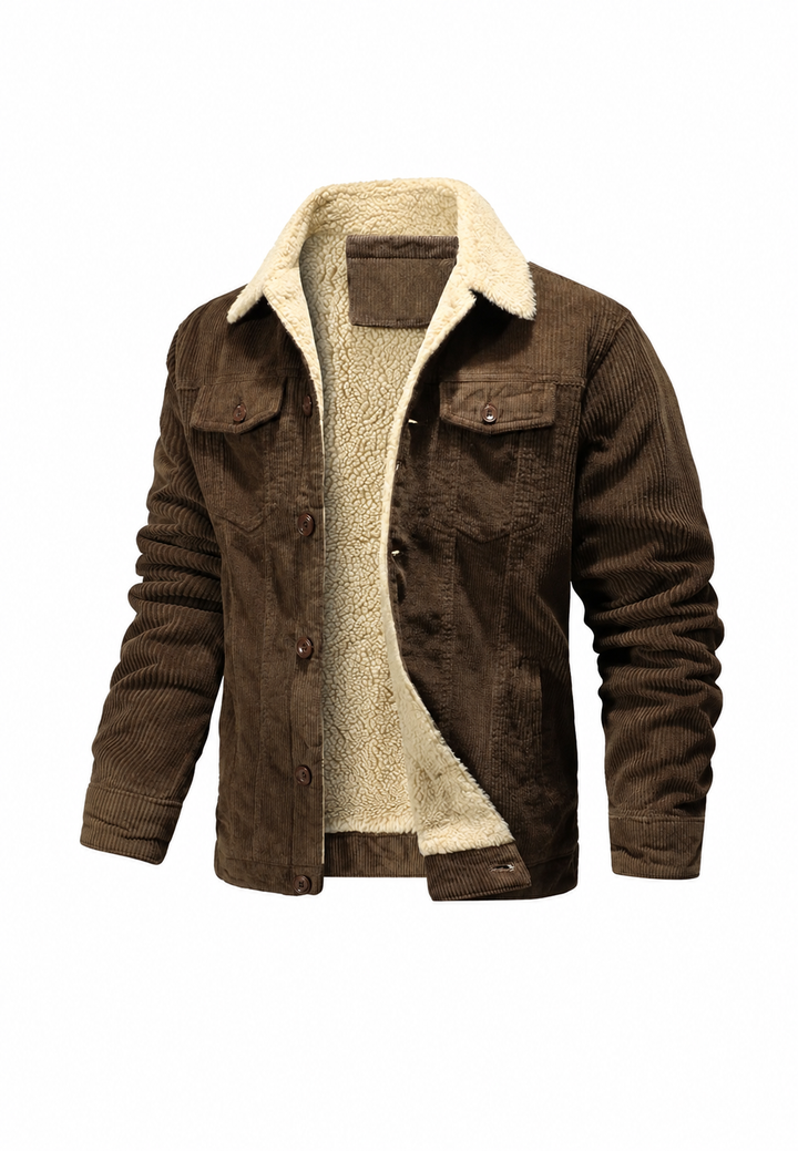 Herenjack in corduroy met teddylook kraag en voering - Ivar