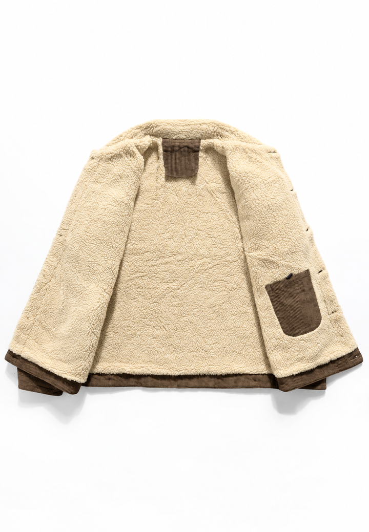 Herenjack in corduroy met teddylook kraag en voering - Ivar