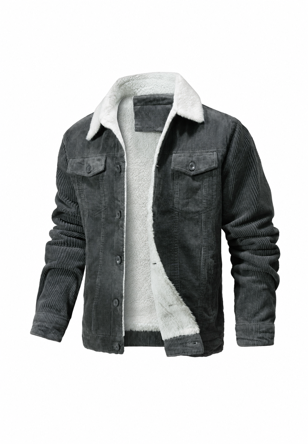 Herenjack in corduroy met teddylook kraag en voering - Ivar