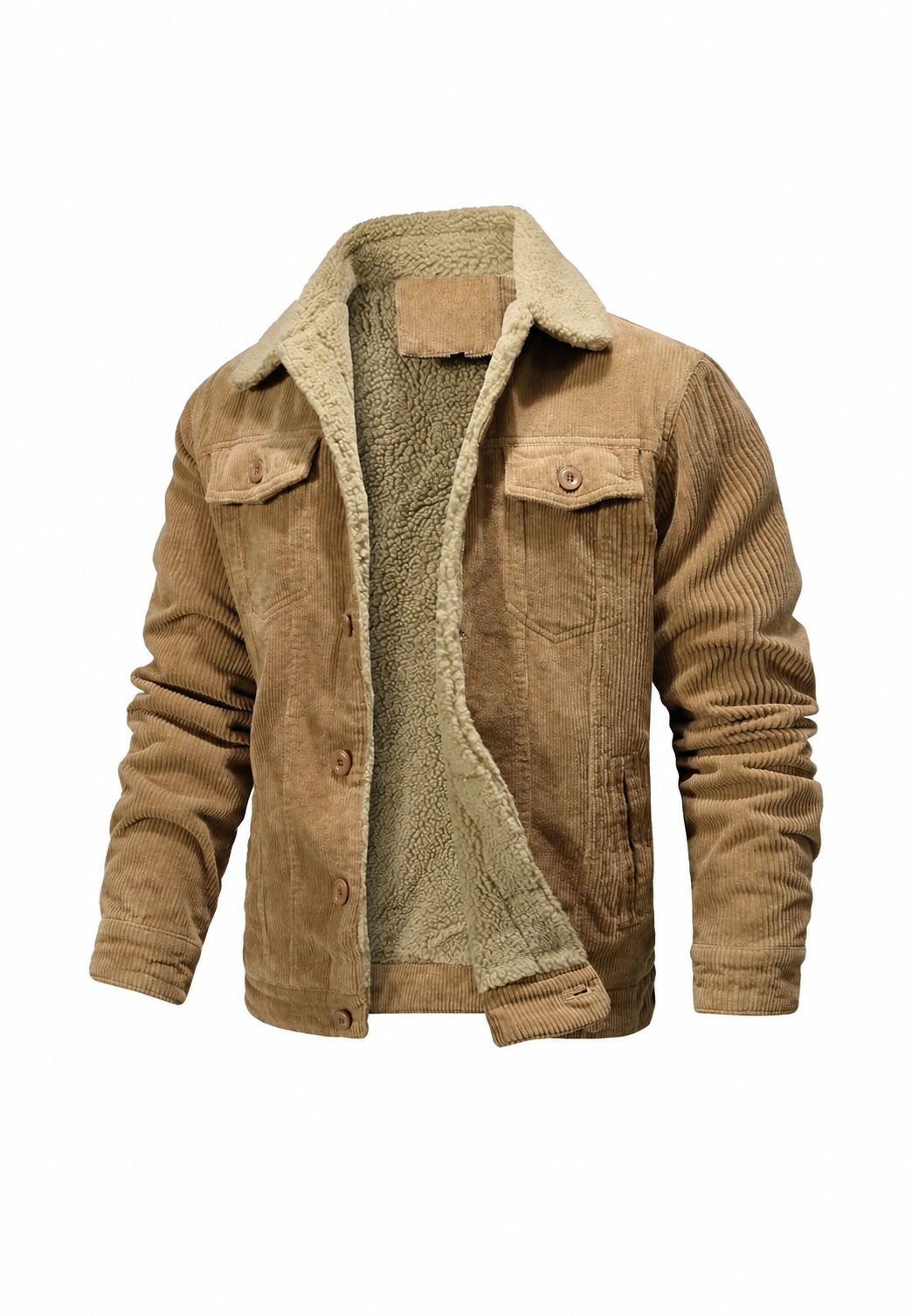 Herenjack in corduroy met teddylook kraag en voering - Ivar