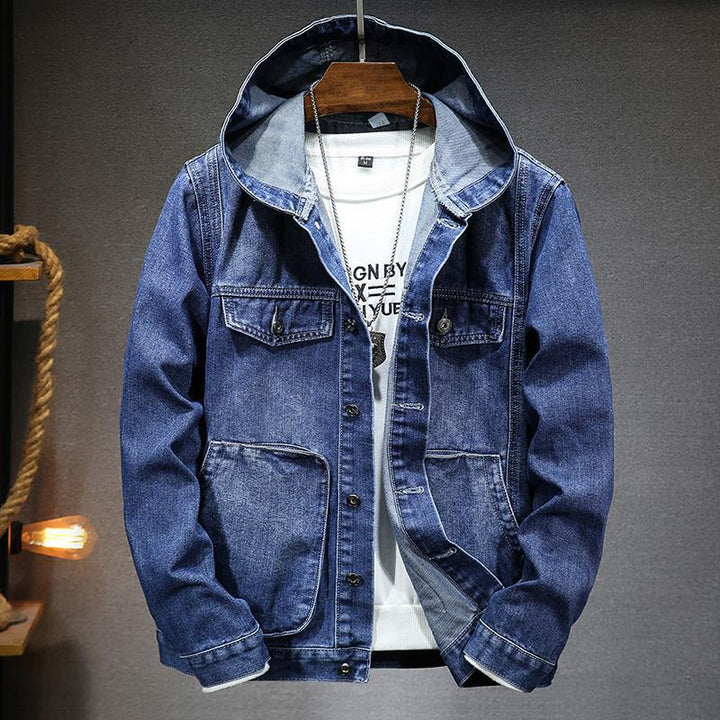 Herenjeansjack met capuchon en gewassen look - Bennett
