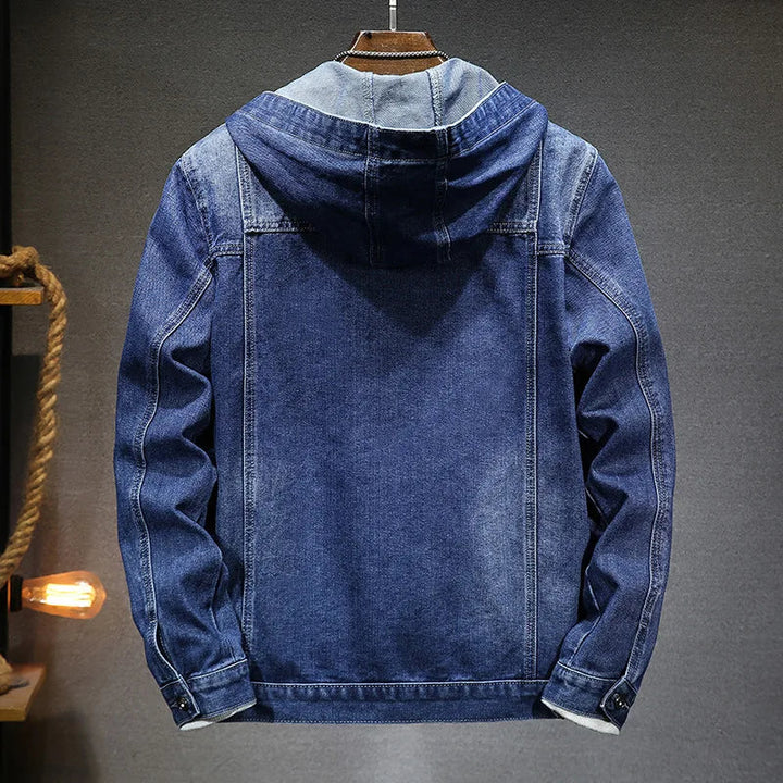 Herenjeansjack met capuchon en gewassen look - Bennett
