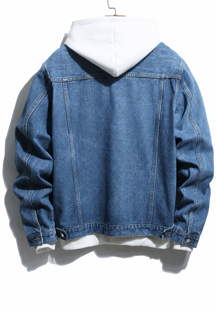 Jeansjack met gewassen look en scheuren - Jannik