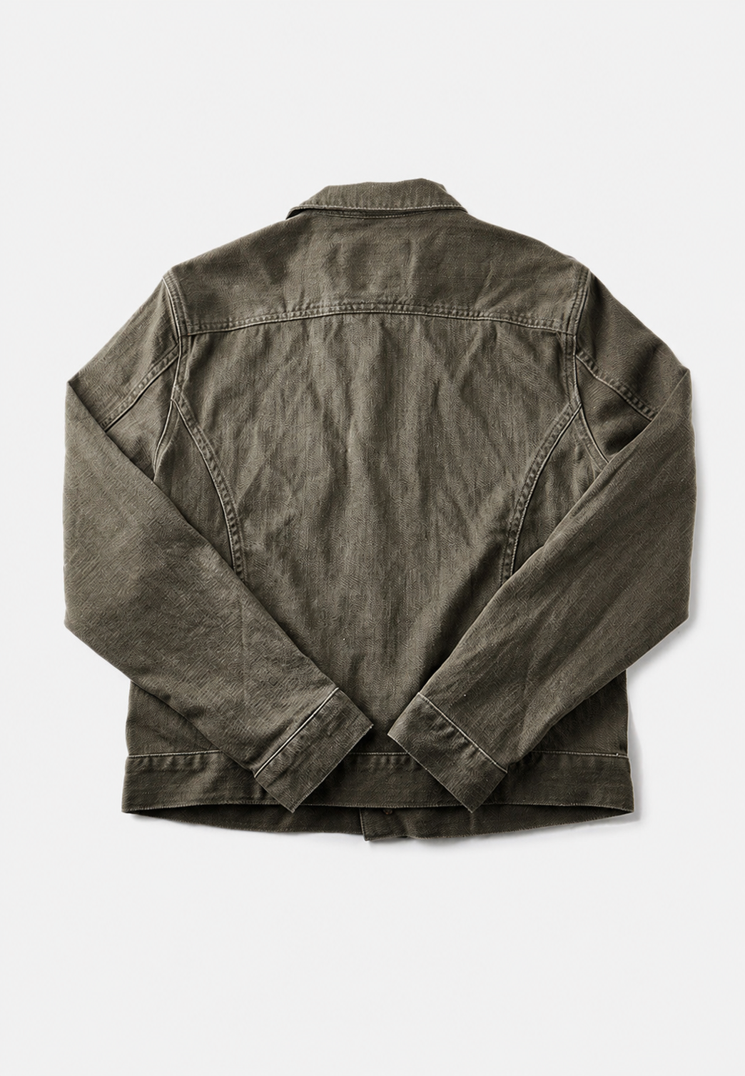 Herenjas in worker-stijl met gewassen look en voorzakken - Arvid