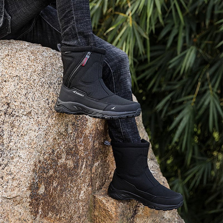 Waterdichte herenlaarzen met zijrits en antislipzool - Rayan