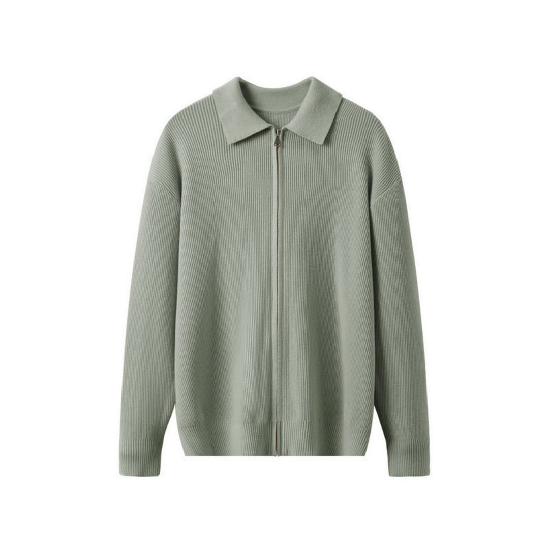 Gebreid herenvest met kraag - Franco