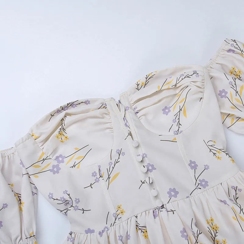 Nancy - Bloem uitgesneden kleine wikkeljurk