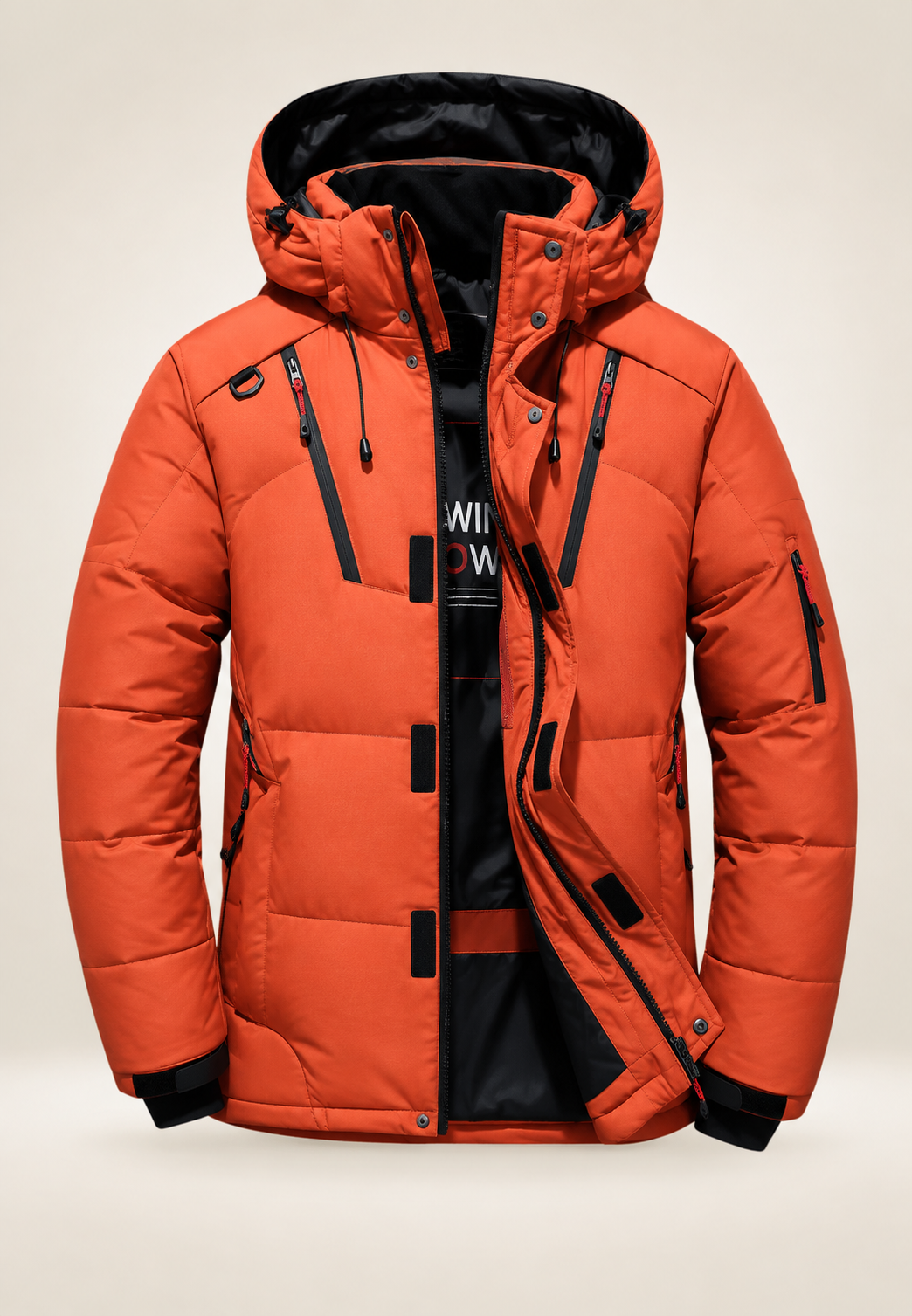Gewatteerd herenjack outdoor met capuchon en hoge hals - Stellan