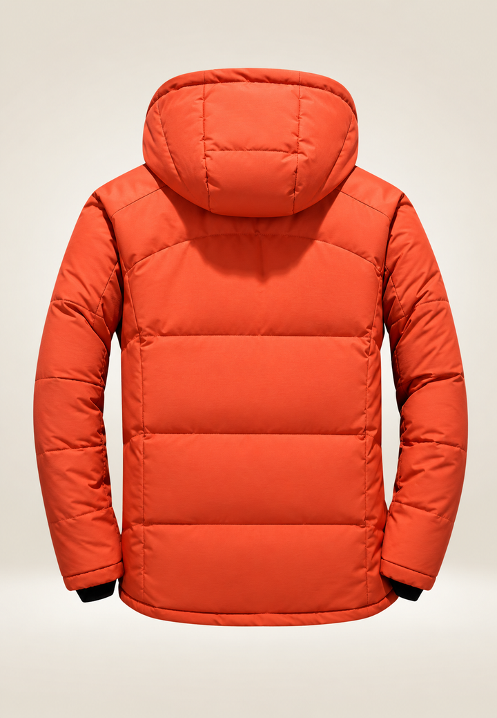 Gewatteerd herenjack outdoor met capuchon en hoge hals - Stellan