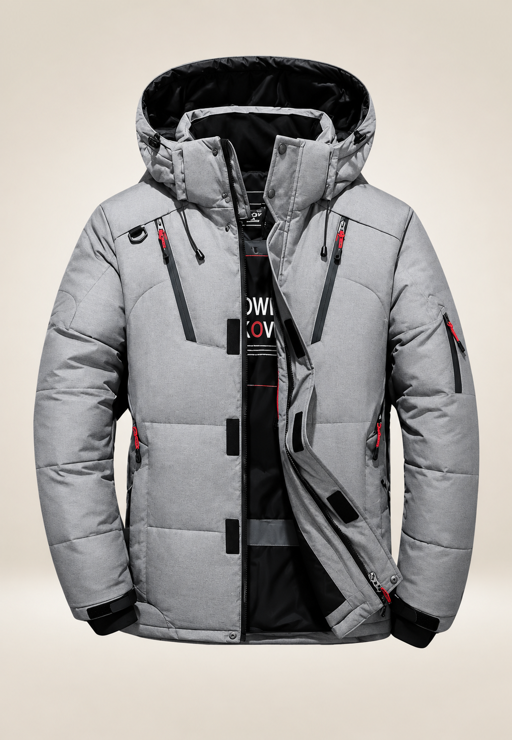 Gewatteerd herenjack outdoor met capuchon en hoge hals - Stellan