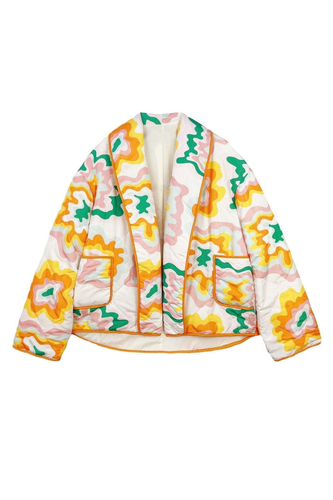 Damesjasje met grote bloemen, ruitwattering en bohostijl - Mirthe