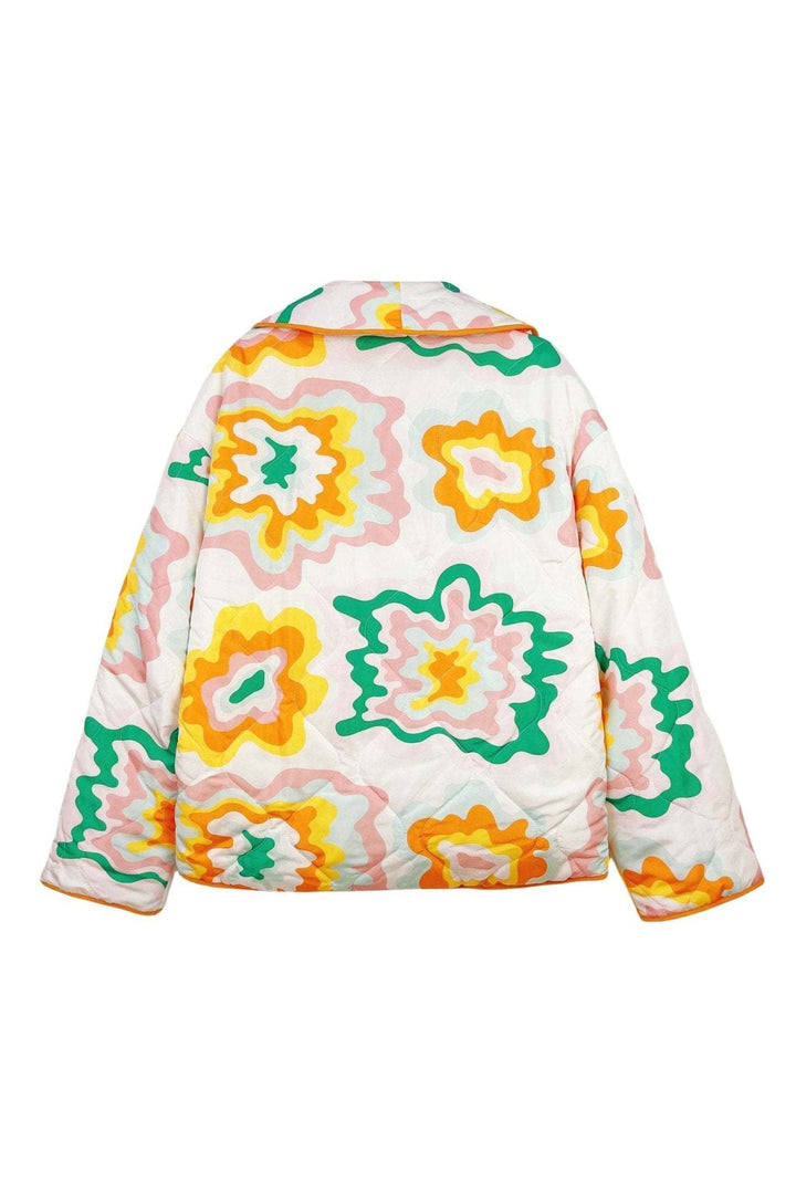 Damesjasje met grote bloemen, ruitwattering en bohostijl - Mirthe