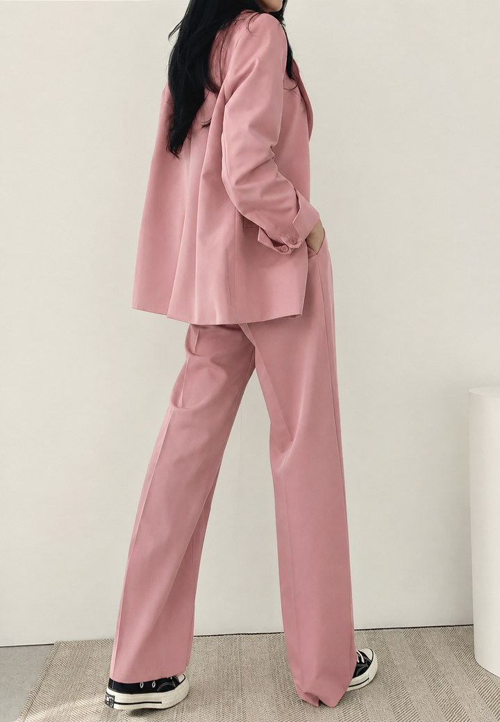 Tweedelig damespak met blazer en rechte broek - Athena