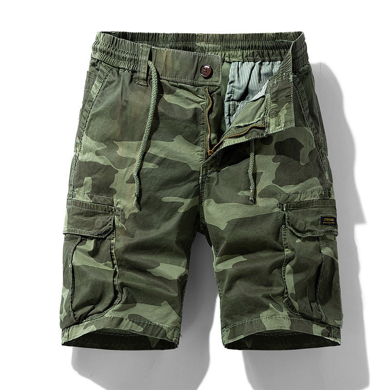 Camouflage cargo shorts met zijzakken voor heren - Carson