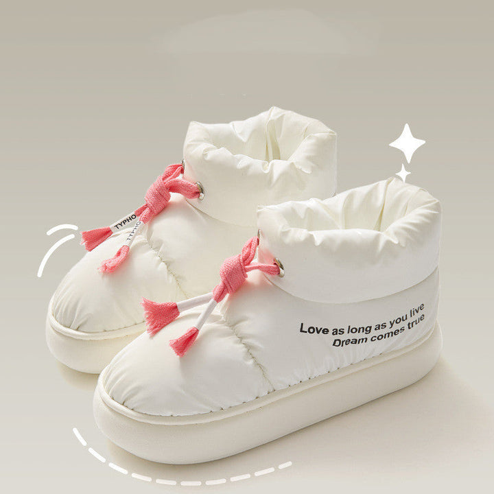 Waterdichte enkellaarsjes met vetersluiting - Elodie