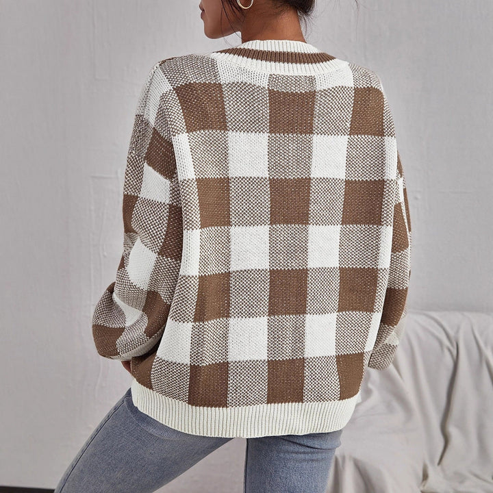 Dames gebreide trui V-hals - Clara