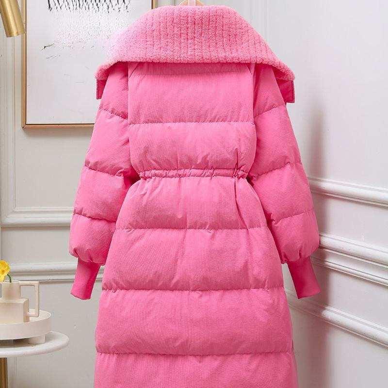 Gewatteerde lange jas voor dames - Amandine