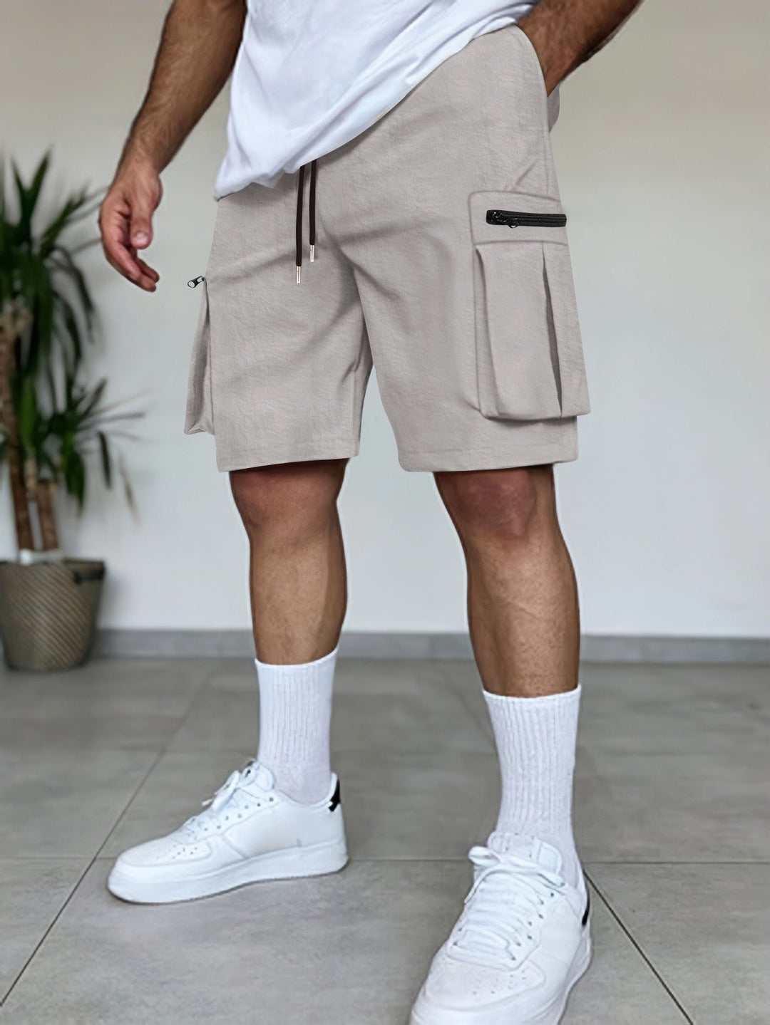 Heren cargoshort utility zakken terracotta kleur - Dakar