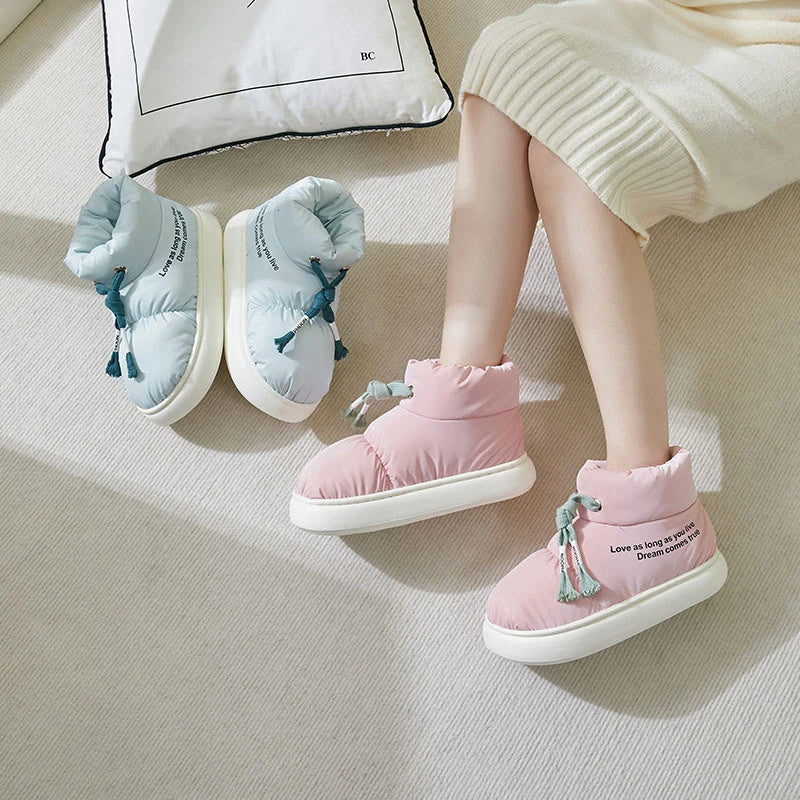 Waterdichte enkellaarsjes met vetersluiting - Elodie