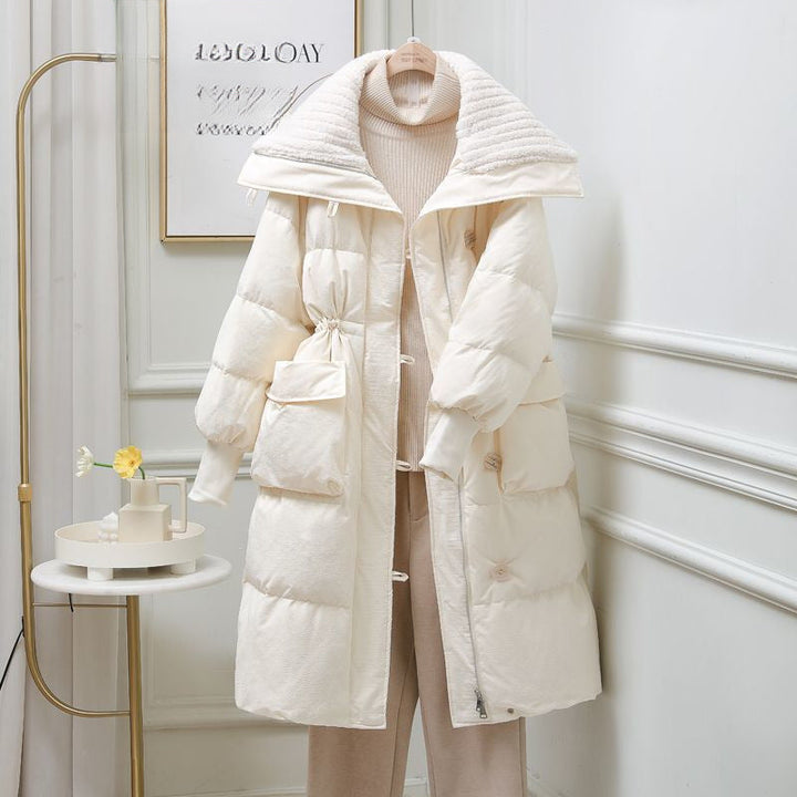 Gewatteerde lange jas voor dames - Amandine