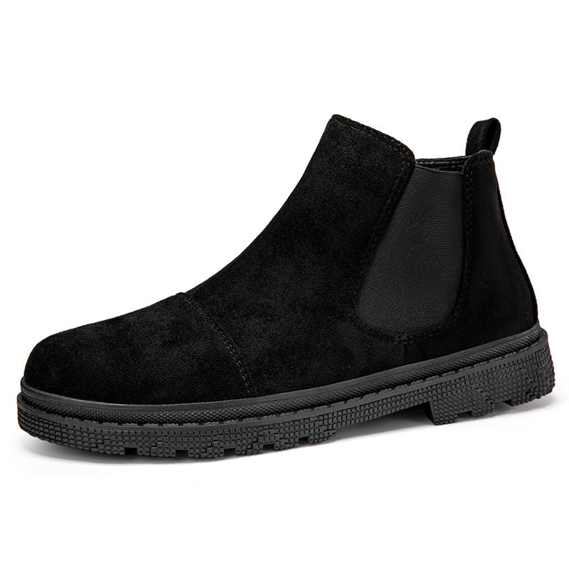 Heren retro leren slip-on enkellaarsjes - Aegis