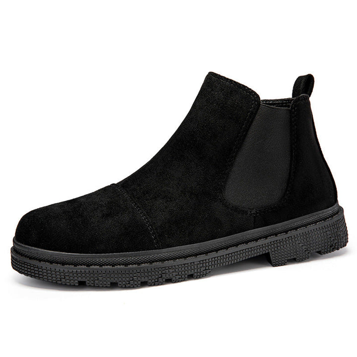 Heren retro leren slip-on enkellaarsjes - Aegis
