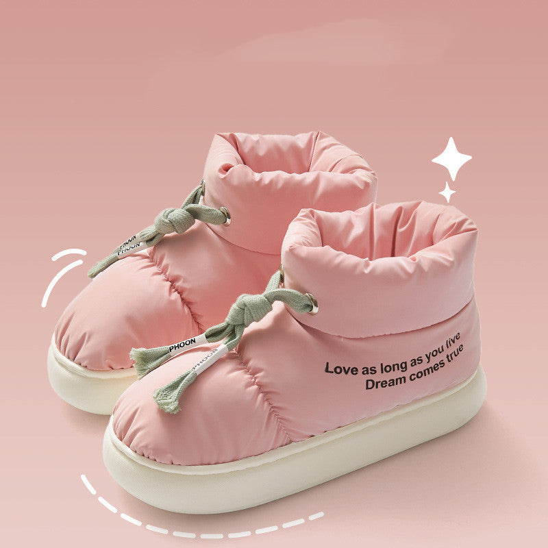 Waterdichte enkellaarsjes met vetersluiting - Elodie