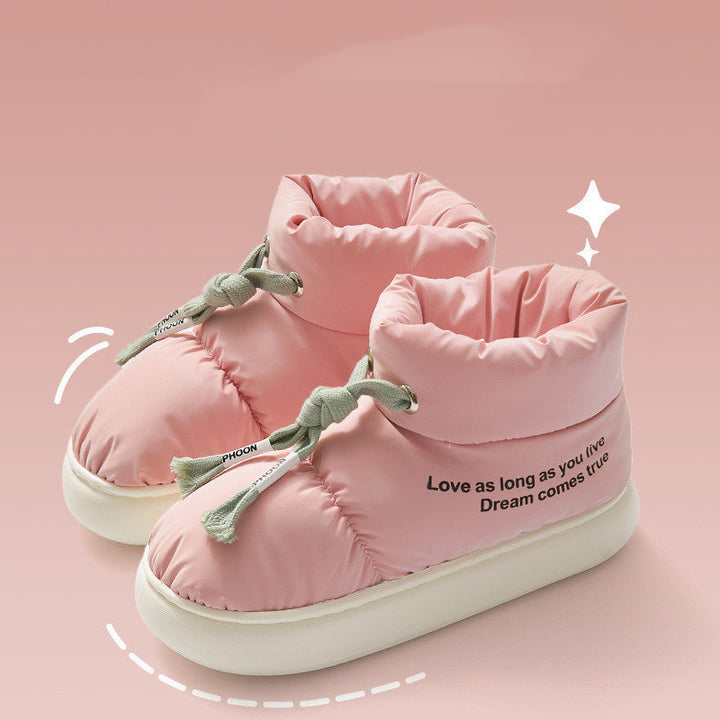 Waterdichte enkellaarsjes met vetersluiting - Elodie