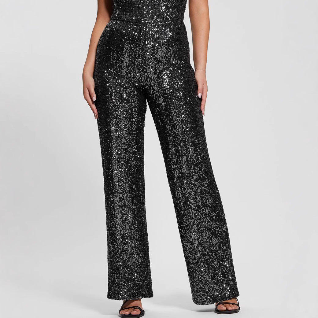 Damesjumpsuit met asymmetrische pailletten - Narevia
