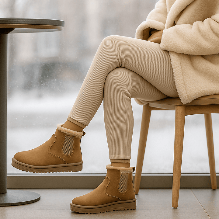 Chelsea enkellaarsjes met geborstelde binnenkant - Maelis