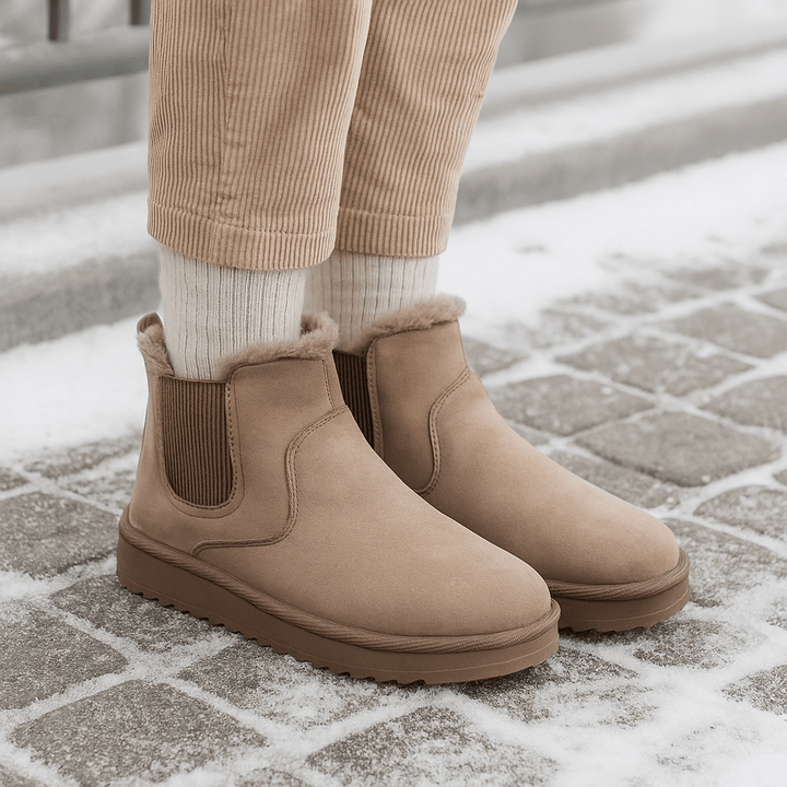 Chelsea enkellaarsjes met geborstelde binnenkant - Maelis