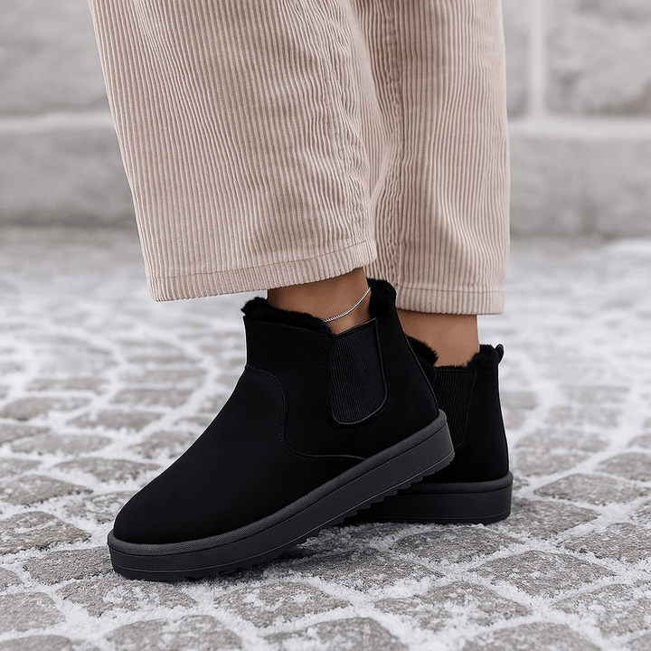 Chelsea enkellaarsjes met geborstelde binnenkant - Maelis