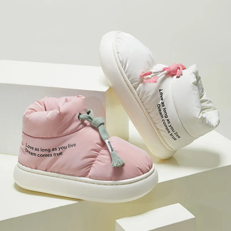 Waterdichte enkellaarsjes met vetersluiting - Elodie