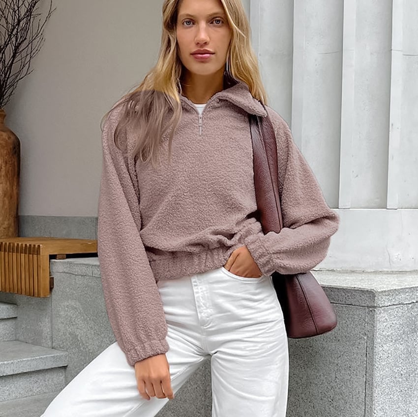 Damesjas met pluchestructuur - Ervaya