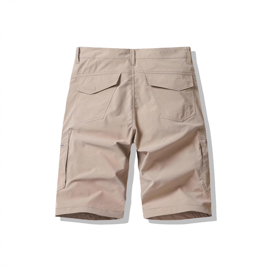 Cargo shorts met zakken en zijrits voor heren - Erling